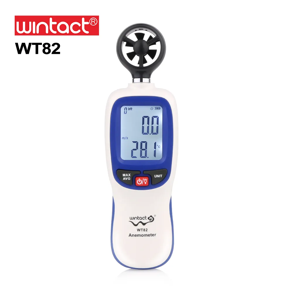 Digital wind speed meter anemometer Air Flow instrument Gauge Temperature LCD Display WT82 WT82B