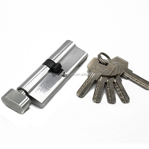 Cilindro de cerradura de aluminio con perilla para puerta de latón abierta única de alta calidad de 83mm - Product Image 2