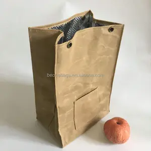 भारी शुल्क लच्छेदार कैनवास अछूता दोपहर के भोजन के कूलर बैग रिसाव प्रूफ स्कूल कार्यालय के लिए दोपहर के भोजन के बॉक्स बैग