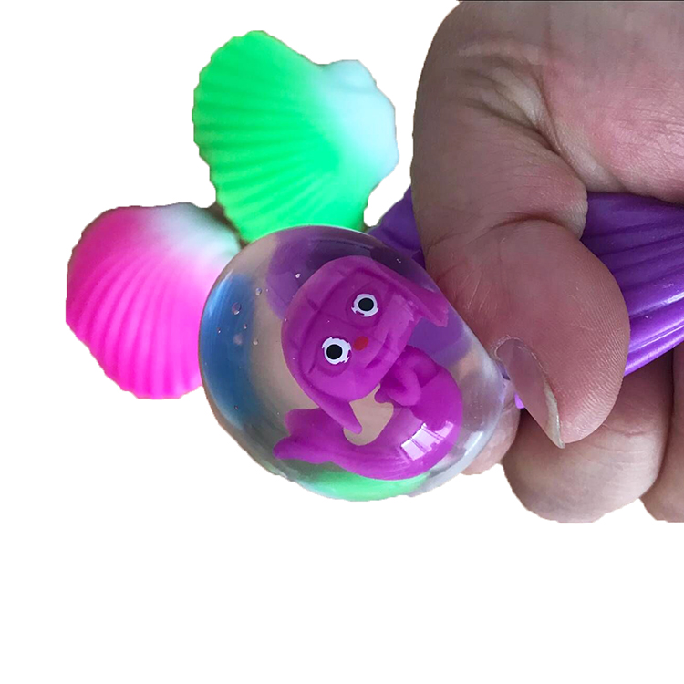 Игрушка Русалочка в виде ракушки мячик для снятия стресса милый Новый вентилируемый мячик мягкий Сжимаемый мячик для снятия стресса