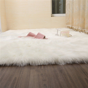 Tourbillon doux fausse fourrure tapis en peau de mouton - Product Image 6