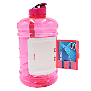 Water Sport Plastic Fles Polycarbonaat Blauw Half Gallon 1.89 L 64 Oz Kantine