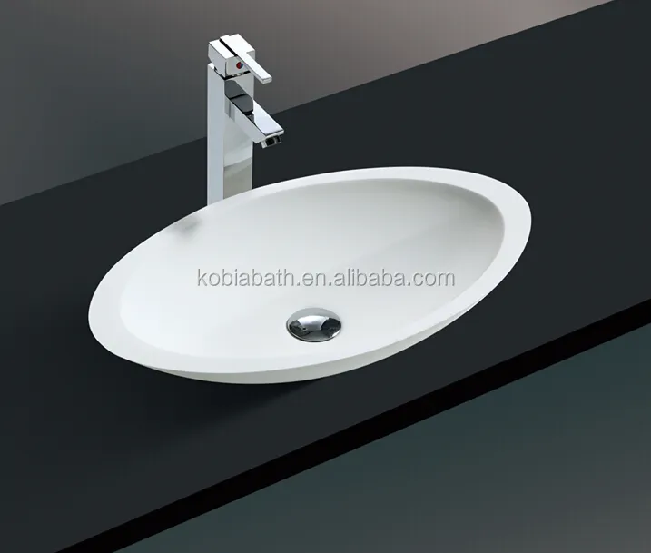 K-S1001 lavabo badkamer Hoogwaardige schoonmaken hars wastafels Epoxyhars Basin Wastafel