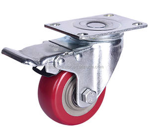 Zhongshan 50mm/125mm पीवीसी/नायलॉन मध्यम-ड्यूटी यूनिवर्सल फ्लैट ब्रेक स्ट्रेचर के साथ कठोर ढलाईकार पहिया 2.5 इंच - Product Image 3