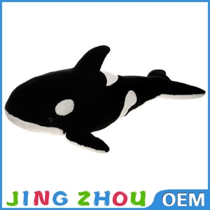 Vendita della fabbrica nero farcito orca balena, farcito killer whale morbido giocattolo - Product Image 6