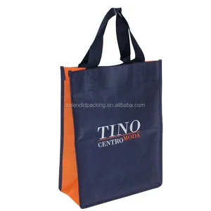 China Ali baba Promotional Printed tote Wine Custom Logo Biodegradable Garment Packing Shopping Non Woven Bags For Packaging
