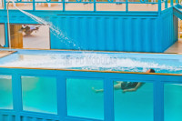 Piscine commerciale préfabriquée de conception optimale 2019, forme carrée, en acier, capacité supérieure à 10 personnes
