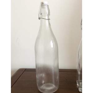 Bottiglia <span class=keywords><strong>di</strong></span> <span class=keywords><strong>Vetro</strong></span> Trasparente da 500ml 750ml 1L Rotonda o Quadrata con Tappo Meccanico per <span class=keywords><strong>Birra</strong></span> Succo Kombucha all'Ingrosso - Product Image 3