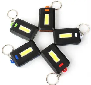 Campione libero di Promozione Portatile Mini 3 Modalità 30 LM Catena Chiave Flash 3AA Batteria Magnetismo 1 W Cob LED Chiave catena Lampada