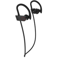 Casque sans fil étanche IPX7, écouteurs Bluetooth pour la gym, écouteurs Bluetooth avec crochet, fabriqué en Chine, prend en charge les appels mains libres RU18