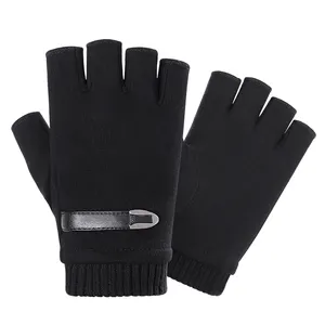 Günstige Fahrrad fahren warme Halb finger Winter handschuhe für Männer