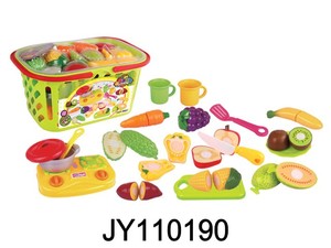 <span class=keywords><strong>Set</strong></span> de jeu de nourriture pour enfants, avec magnifique ensemble de rangement, comprend des Fruits et légumes découpés - Product Image 5