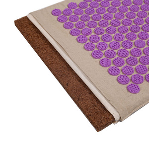 Sollievo dal dolore 100% cotone <span class=keywords><strong>naturale</strong></span> e copertura in lino imbottitura in fibra <span class=keywords><strong>di</strong></span> cocco tappetino <span class=keywords><strong>per</strong></span> digitopressione - Product Image 4