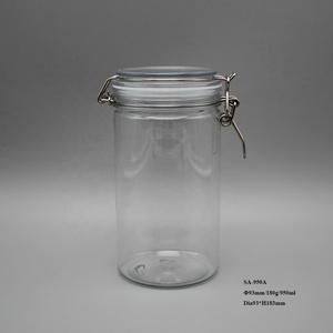 Cao Vòng 950Ml Bong Bóng Rõ Ràng Nhựa PET Nhà Bếp <span class=keywords><strong>N</strong></span>ấu Ă<span class=keywords><strong>n</strong></span> Thực Phẩm Lưu Trữ Khóa Jar, <span class=keywords><strong>N</strong></span>ấu Ă<span class=keywords><strong>n</strong></span> Mì Ă<span class=keywords><strong>n</strong></span> Liề<span class=keywords><strong>n</strong></span> Bao Bì Nhựa Container - Product Image 2
