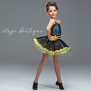 Đầm tập múa ba lê tay áo in hình và chân váy sequin mới về dành cho trẻ em, trang phục nhảy Jazz biểu diễn - Product Image 3
