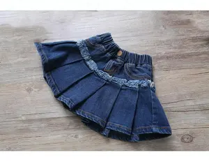 D & S fabbrica dropshipping jeans denim mini gonna a pieghe ragazze hot immagini sexy sexy foto ragazze gonna