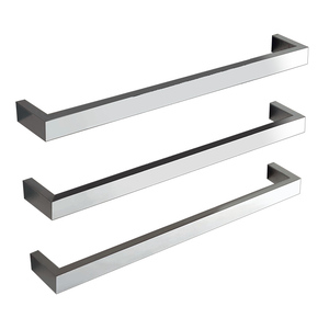 Enkele Handdoek Bar Roestvrij Staal Verwarmd Handdoekenrek In Glanzend Polijsten Zwart En Goud - Product Image 4