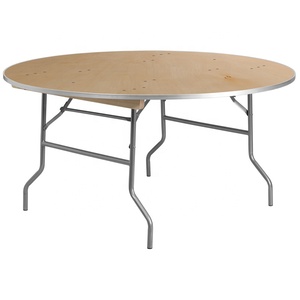 Tables pliantes rondes en plastique et bois, 4-72 pouces 6ft pour banquet