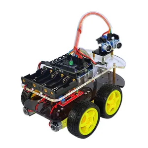 Obstakel Vermijden Anti-Drop Slimme Auto Robot Kit Diy Educatie Speelgoed Kit Voor Arduino