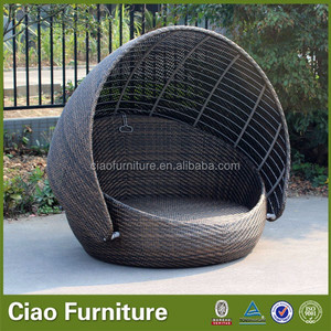 <span class=keywords><strong>Lettino</strong></span> <span class=keywords><strong>prendisole</strong></span> in rattan di piccole <span class=keywords><strong>dimensioni</strong></span> con tettuccio - Product Image 2