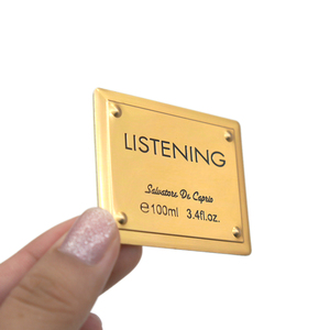 Nhà Máy Trung Quốc Chất Lượng Cao Kim Loại Nhôm Nhãn Hiệu Riêng Nước Hoa Chai Biểu Tượng Kim Loại Tấm - Product Image 3