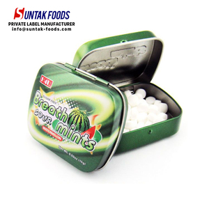 Balas de Menta Redondas com Sabor de Fruta em Lata com Tampa Articulada, Balas de Xilitol para Promoção em Lojas - Product Image 4