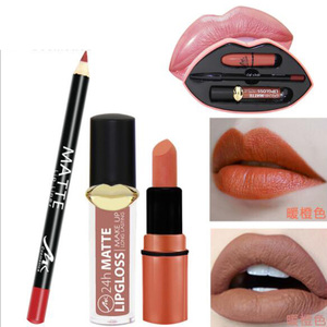 Marque privée en gros bouche conteneur longue durée lipgloss imperméable à l'eau lèvre liner mat cosmétiques rouge à lèvres <span class=keywords><strong>kit</strong></span> - Product Image 4