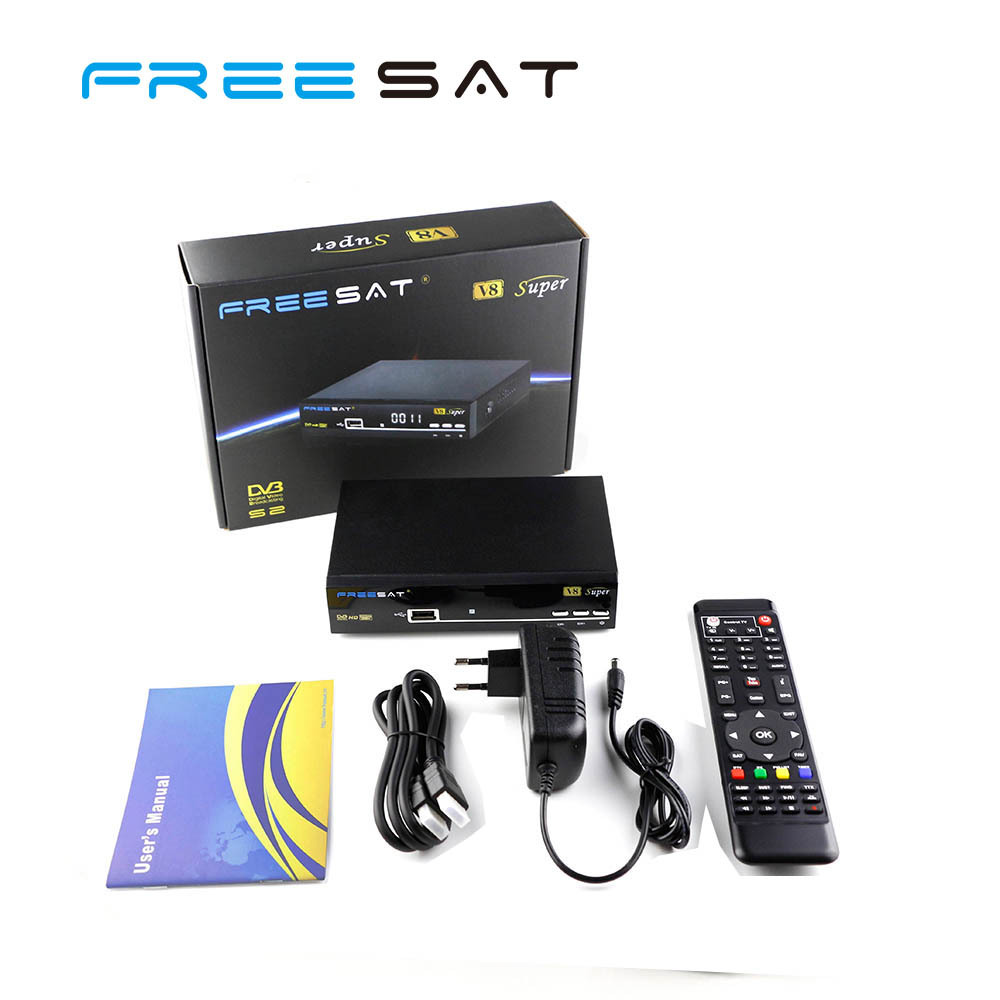 Freesat V8 Súper DVB-S2 IPTV set top box Full HD digital tv receptor de satélite biss clave powervu apoyo
