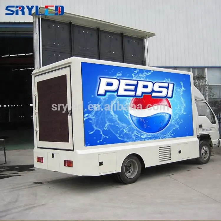 SRY moving advertising screen 3d video truck led display led truck van