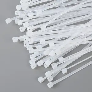 3.6x150 مللي متر أفضل سعر المصنع Nylon66 رباط للكابل أسود 6 "بوصة الكهربائية كابل بلاستيك المنظم ، الذاتي قفل العلاقات البريدي الأبيض