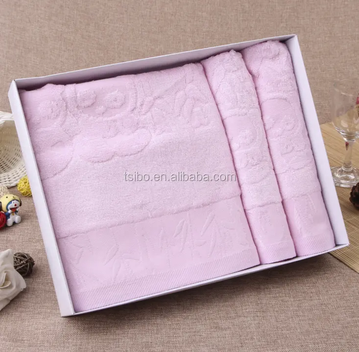 wholesale bamboo gift box towel sets