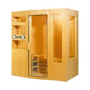 Sauna al aire libre Repuestos gratuitos Madera Baja Emf Carbono infrarrojo lejano 2 personas Moderno 4 por 2 años Madera maciza