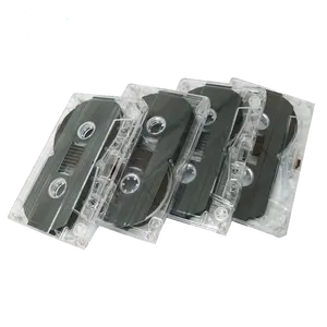 Cassette transparente de alta claridad en blanco de Audio, muestras gratuitas, servicio personalizado