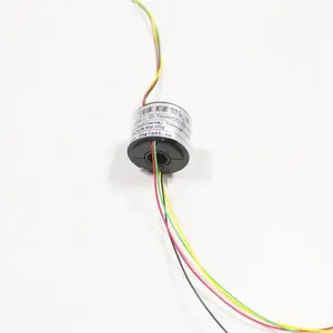 OD 22mm diameter ID 7mm 4 circuits through hole 6ch slip ring