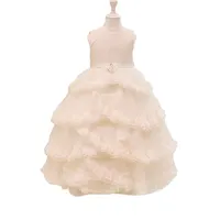 Nimble Длинные платья дизайн изображения для девочек Вечеринка Одежда цельный торт многослойное платье принцессы на день рождения Детские нарядные платья для девочек