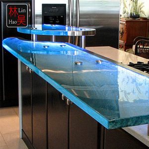 KTV lounge banquet 1 inch fused glass counter top