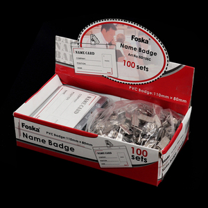 Foska doux étanche en plastique PVC transparent <span class=keywords><strong>porte</strong></span>-<span class=keywords><strong>badge</strong></span> <span class=keywords><strong>porte</strong></span>-carte d'identité <span class=keywords><strong>porte</strong></span>-carte d'identité en plastique <span class=keywords><strong>avec</strong></span> <span class=keywords><strong>clip</strong></span> - Product Image 4