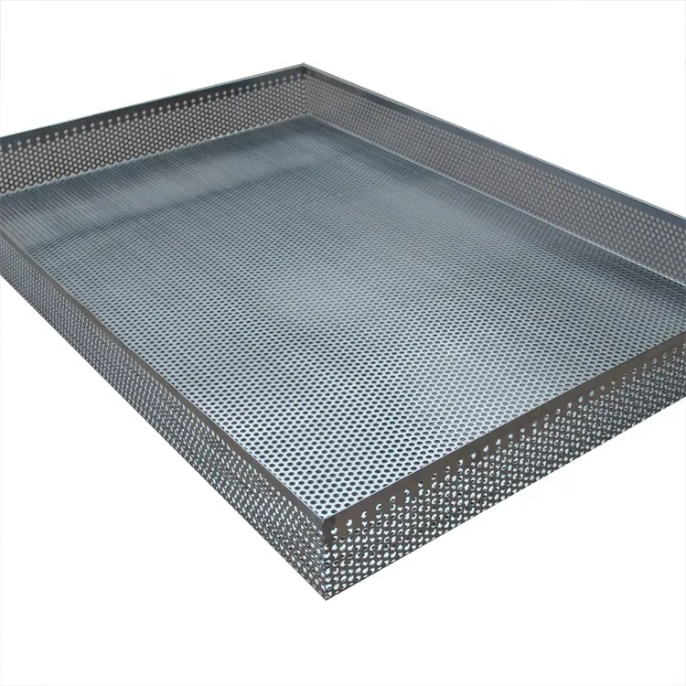 Bandeja secadora de Metal perforada de acero inoxidable resistente a altas temperaturas