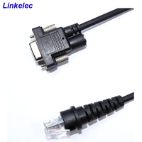 Cable Honeywell CBL-020-300-C00, Cable RS232 Negro, DB9 Hembra, Cable En Espiral, Alimentación Externa de 5V