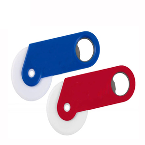 Coupe-pizza en plastique écologique personnalisé populaire avec ouvre-bouteille en stock - Product Image 1