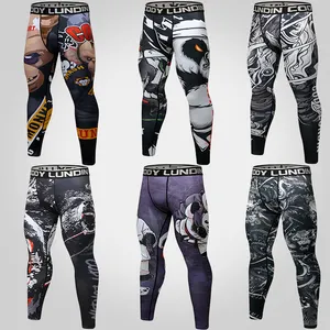 Homens corrida sportswear 3d impresso design seu próprio super-herói leggings