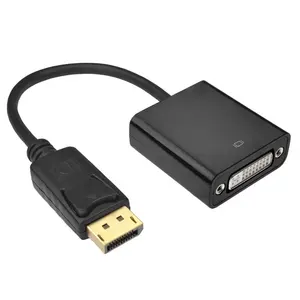 Kualitas Tinggi DisplayPort Ke DVI Konverter Adaptor DP untuk DVI Male To Female 1080 P Adaptor dengan Kabel