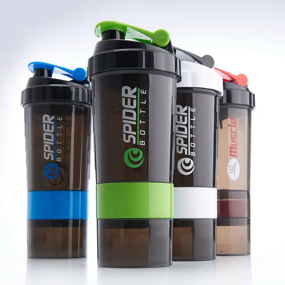 500ml di Trasporto BPA LOGO personalizzato private label PALESTRA shakers bottiglia di sport della bottiglia di proteine Proteine acqua potabile shaker bottiglia
