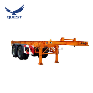 <span class=keywords><strong>Plataforma</strong></span> Semi <span class=keywords><strong>remolque</strong></span> contenedor <span class=keywords><strong>2</strong></span> <span class=keywords><strong>ejes</strong></span> 20ft esqueleto Semi <span class=keywords><strong>remolque</strong></span> contenedor utilizado en el puerto - Product Image 6