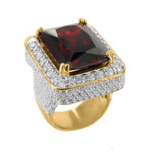 4.0ct Desain Cincin Emas <span class=keywords><strong>Cz</strong></span> Pernikahan, Potongan Pertunangan Putri 4.0ct untuk Anak Laki-laki