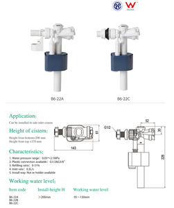 Allsome HTD — bouton de chasse à économie d'eau, <span class=keywords><strong>réservoir</strong></span> de toilette manuel réglable, pièces de rechange - Product Image 6