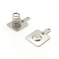 Ressorts de contact coniques industriels en acier inoxydable nickelé pour piles AA, estampage métallique de précision sur mesure, longueur 12 mm