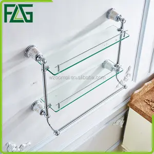 Giá Treo Khăn Tắm Gắn Tường FLG Chrome, Kệ Kính Phòng Tắm