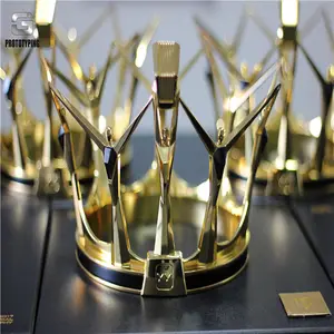 sla 3d printing golden prototyping electroplating resin craft trophy chrome plated plastic rapid prototyping