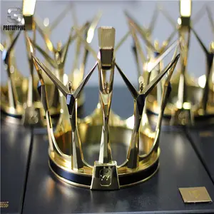 Sla 3d impressão dourada protótipo de ouro, galvanização, resina, troféu, plástico cromado, protótipo rápido